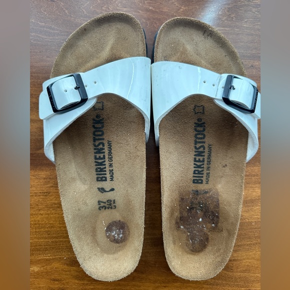 Used, Birkenstock Madrid sandals - glossy white, 37 narrow - Picture 5 of 7